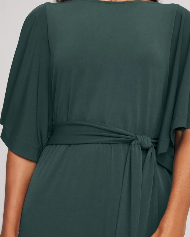Belted Flutter-Sleeve Maxi Dress - image 4